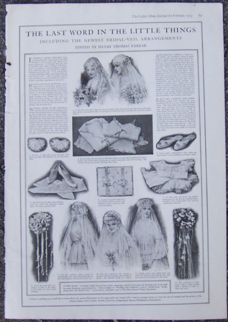 Newest Bridal Veil Arrangements 1916 LHJ Page