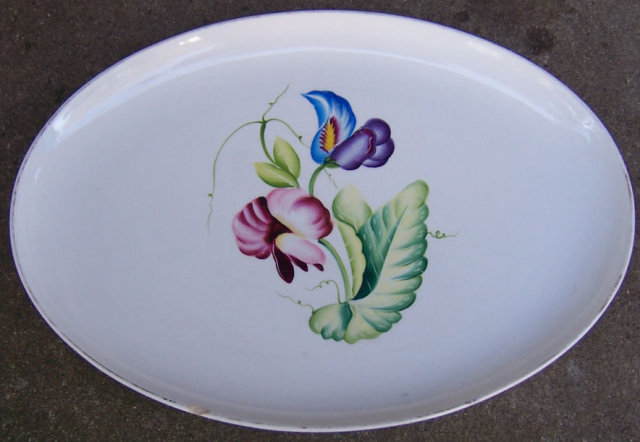 Matsumura Occupied Japan Platter with Bright Flowers