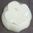 Vintage Yellow Pottery Planter with Colonial Lady Decal