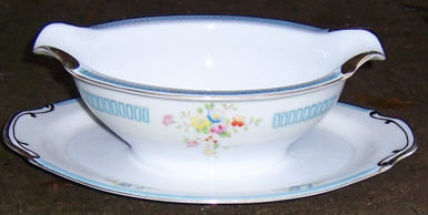Handpainted Made in Japan Gravy Boat with Floral Sprays