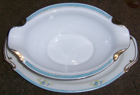 Handpainted Made in Japan Gravy Boat with Floral Sprays
