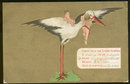 Postcard Cupid Told the Stork to Bring a Baby in 1910