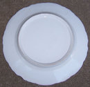 Vintage Plate with Roses in Center and Pink Edges