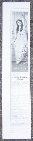 Mary Pickford Uses Pompeian Beauty Cream 1916 LHJ Ad