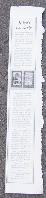 Curtis Magazines for Christmas 1916 LHJ Advertisment