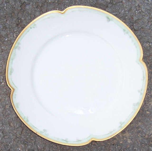 Limoges, France GDA Small Plate with Green Border