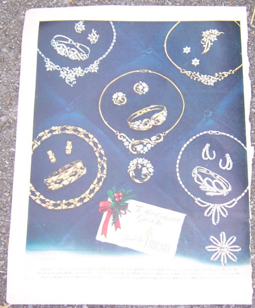 1952 Jewels by Tifari Gift Sets Magazine Color Ad