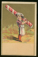 Small Victorian Trade Card with Chef Holding Peppermint