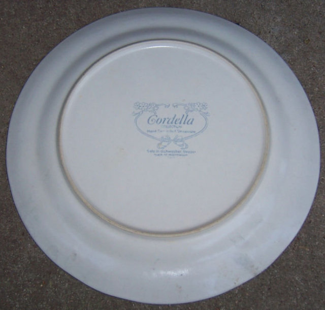 Cordella Collection Hand Decorated Stoneware Plate