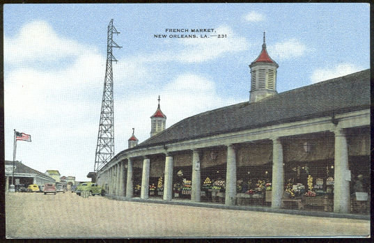 Postcard of French Market, New Orleans, Louisiana