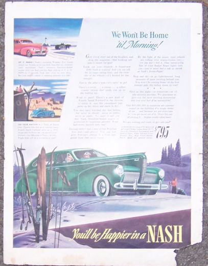 1940 Nash Four Door Sedan Auto Magazine Advertisment