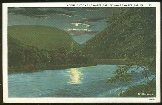 Postcard of Moonlight Delaware Water Gap, Pennsylvania