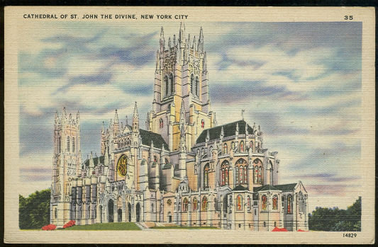 Postcard of Cathedral of St. John the Divine, New York City