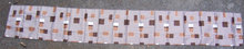 Vintage Brown Dots and Squares Mod Very Long Scarf