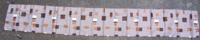 Vintage Brown Dots and Squares Mod Very Long Scarf