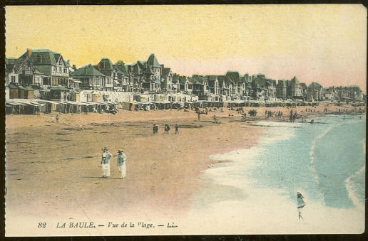 Postcard of the Beach at La Baule France Vue de la Page