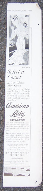 American Lady Corsets 1916 LHJ Advertisement