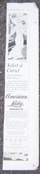 American Lady Corsets 1916 LHJ Advertisement