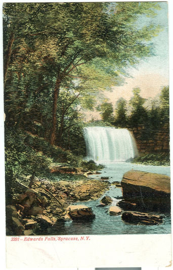 Postcard of Edwards Falls, Syracuse, New York