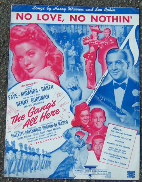 No Love No Nothing Starring Alice Faye 1943 Movie Music