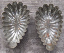 Vintage Set of Two Small Metal Kitchenware Leaf Molds