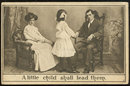 Victorian Postcard of Little Girl With Parents 1910