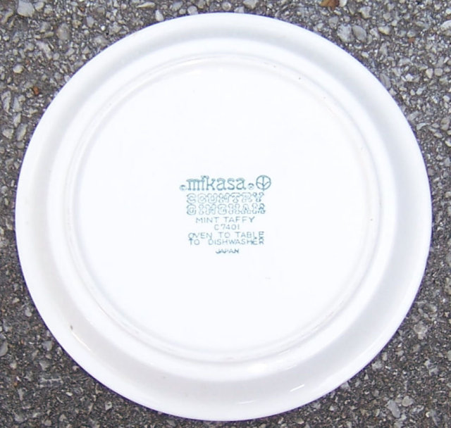 Mikasa China Country Gingham Mint Taffy Small Plate