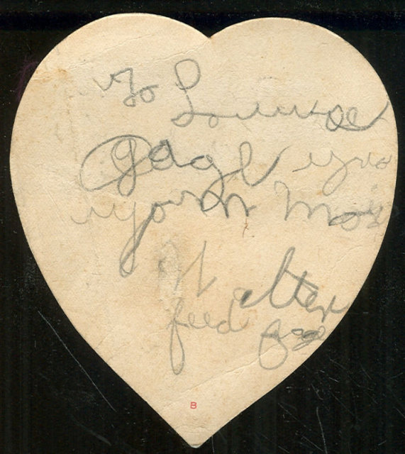 Vintage Heart Valentine Cupid Brings Love's Message