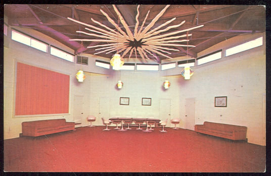 Postcard of Conference Room Ponderosa Inn Burley Idaho