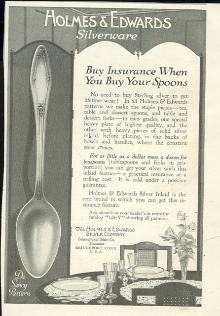 Holmes & Edwards Silverware De Sancey Pattern 1916 Ad