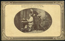 Postcard of Victorian Courting Couple with Lady Typing