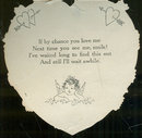 Vintage Heart Valentine Card Baby Chasing a Butterfly