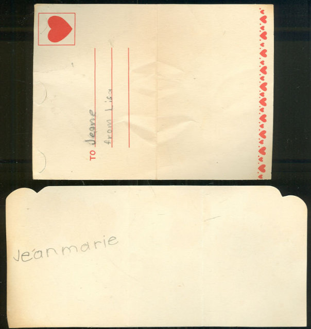 Two Vintage Valentines With Fences and Little Kids