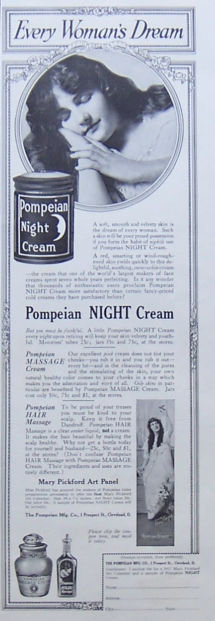 Pompeian Night Cream 1917 Magazine Advertisement