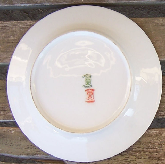 Limoges China Elite Salad Plate with Fruit Basket