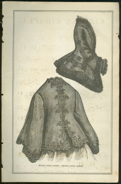 Black Cloth Jacket from 1876 Peterson's Magazine