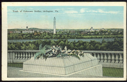 Postcard of Tomb of Unknown Soldier Arlington, Virginia