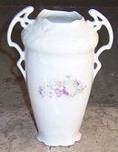Victorian Small Flower Vase With Lady Standing on Fish