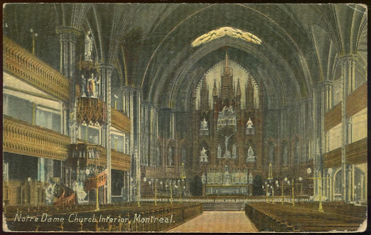 Notre Dame Church, Interior, Montreal, Ontario, Canada
