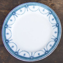 Flow Blue New Wharf Pottery Venice Dinner Plate