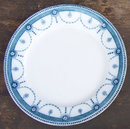 Flow Blue New Wharf Pottery Venice Dinner Plate
