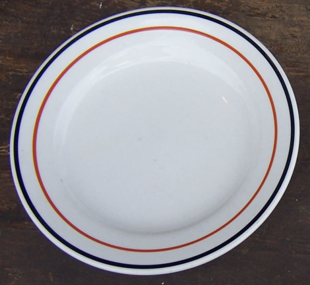 Jackson China Restaurant White and Black Dinner Plate