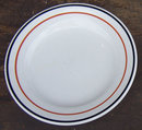 Jackson China Restaurant White and Black Dinner Plate
