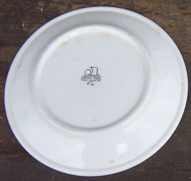 Jackson China Restaurant White and Black Dinner Plate