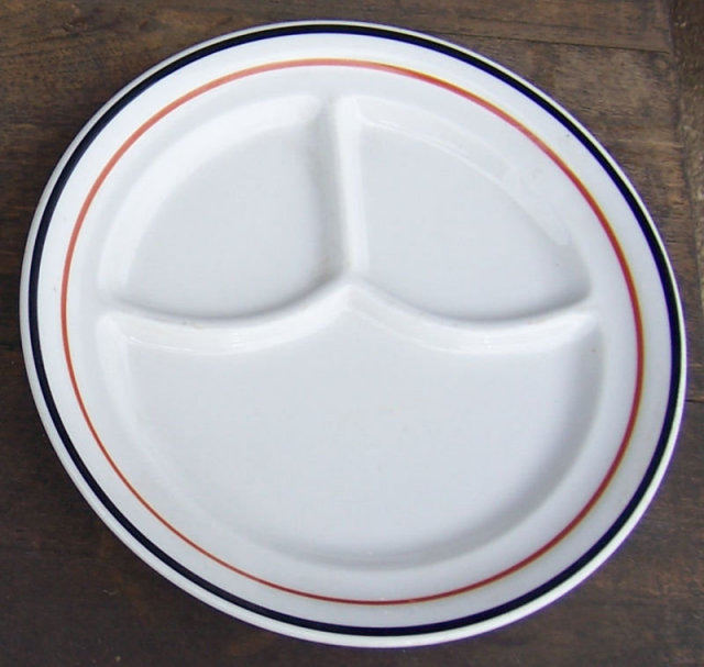 Jackson China Restaurant White and Black Chop Plate