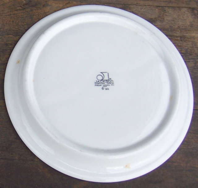 Jackson China Restaurant White and Black Chop Plate