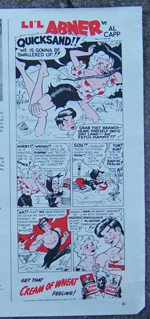 1948 Life Magazine Li'l Abner Cream of Wheat Advertisement