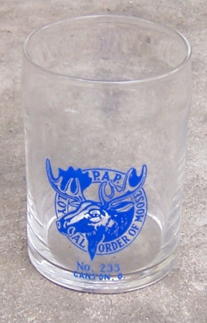 Loyal Order of the Moose Drinking Glass From Canton Ohio
