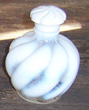 Vintage Wide Swirl DeVilbiss Opalescent Perfume Bottle