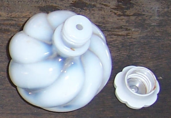 Vintage Wide Swirl DeVilbiss Opalescent Perfume Bottle